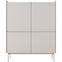 Kommode Level A hoch 103 4D Beige/Eiche Scandi,4
