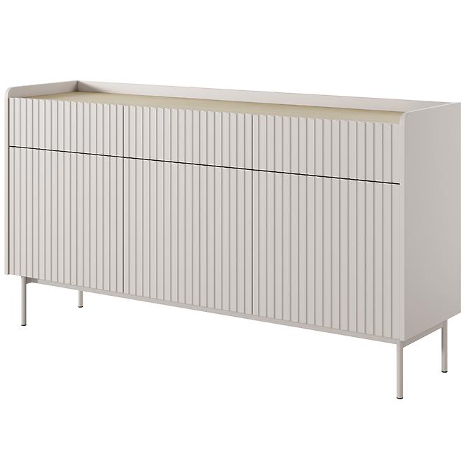 Kommode Level B 153 3D3S Beige/Eiche Scandi