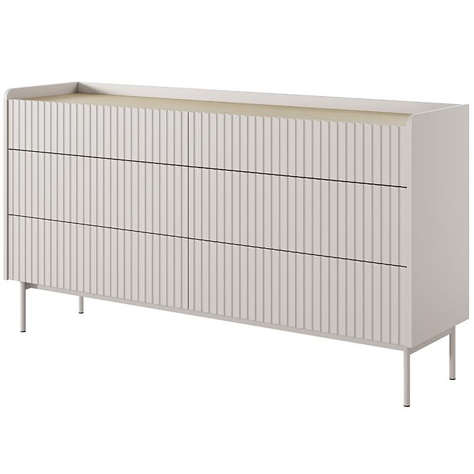 Kommode Level C 153 6S Beige/Eiche Scandi