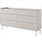 Kommode Level C 153 6S Beige/Eiche Scandi