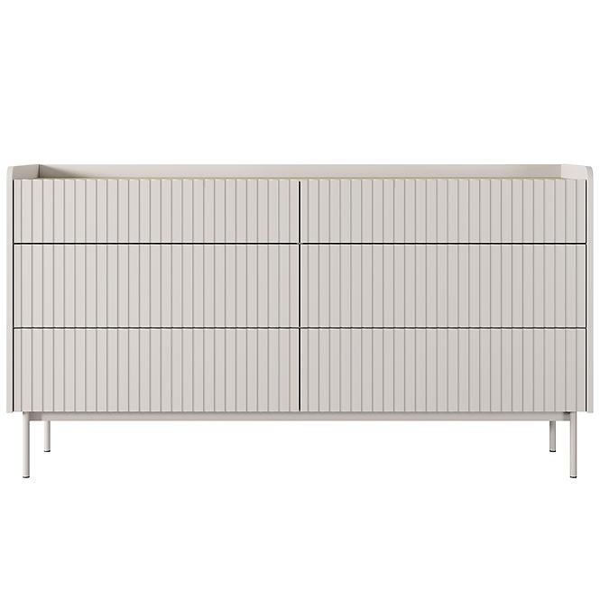 Kommode Level C 153 6S Beige/Eiche Scandi