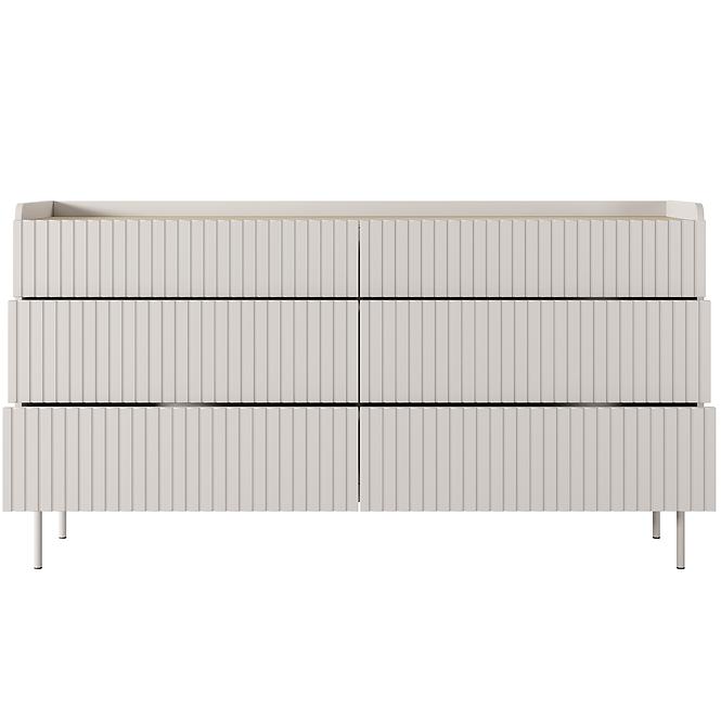 Kommode Level C 153 6S Beige/Eiche Scandi