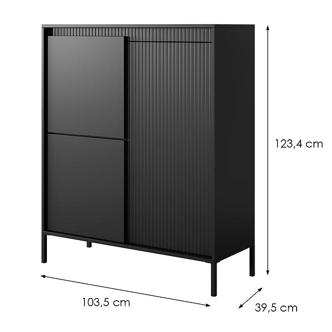 Kommode Senso A hoch 3D Black