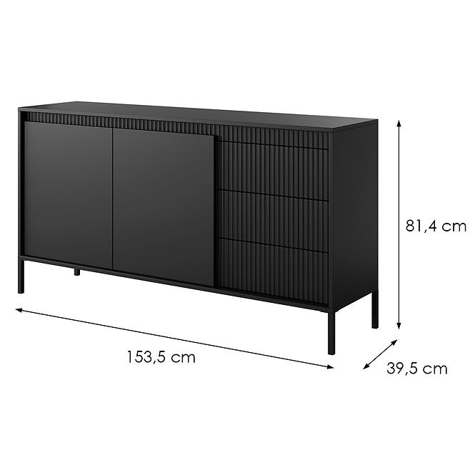 Kommode Senso B 153 2D3S Black