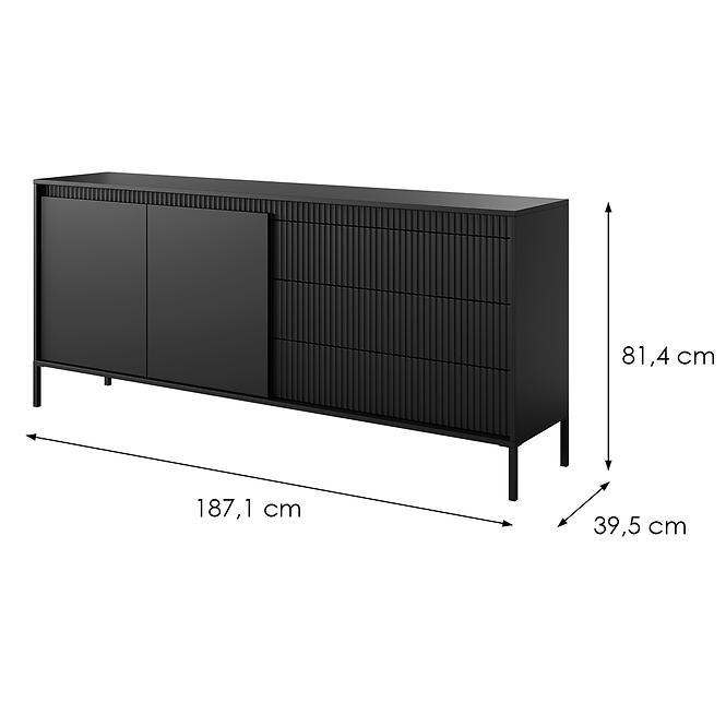 Kommode Senso C 187 2D3S Black