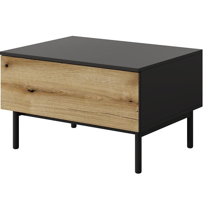 Couchtisch Lang G1S Schwarz /Eiche Evoke