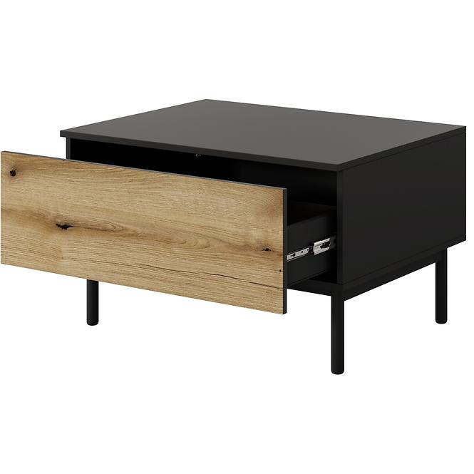 Couchtisch Lang G1S Schwarz /Eiche Evoke