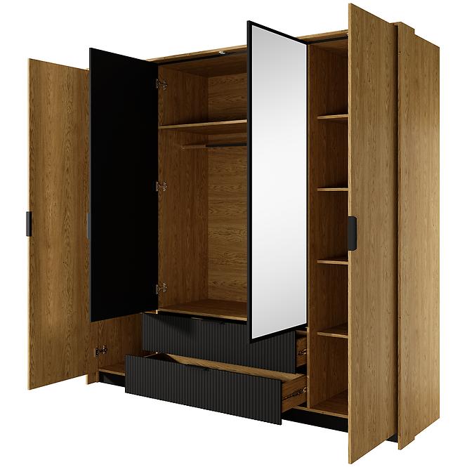 Schrank Baltic A 220 Eiche Baltic/Schwarz