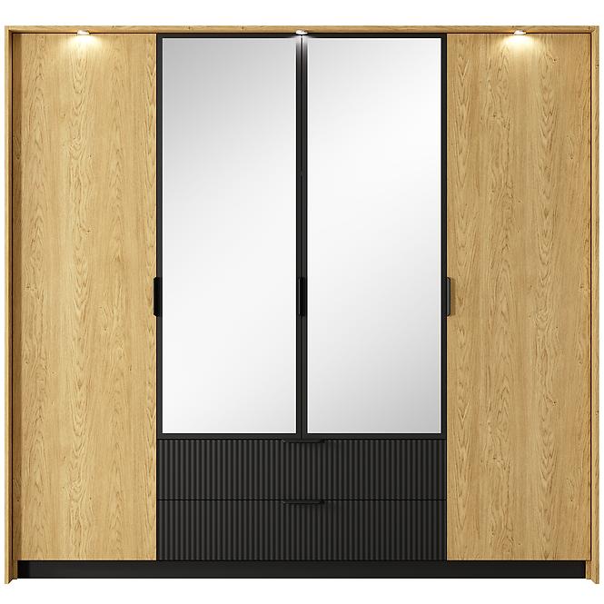 Schrank Baltic A 220 Eiche Baltic/Schwarz