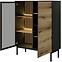 Vitrine Lang B + LED Schwarz/Eiche Evoke ,3
