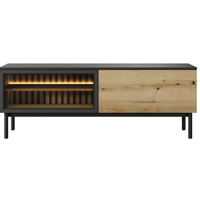 TV Tisch TV Tisch Lang RTV E 150 2d Led Schwarz/Eiche Evoke 
