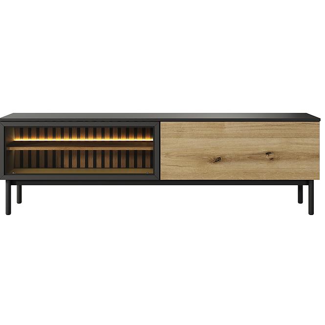TV Tisch Lang RTV F 180 2d Led Schwarz/Eiche Evoke ,4
