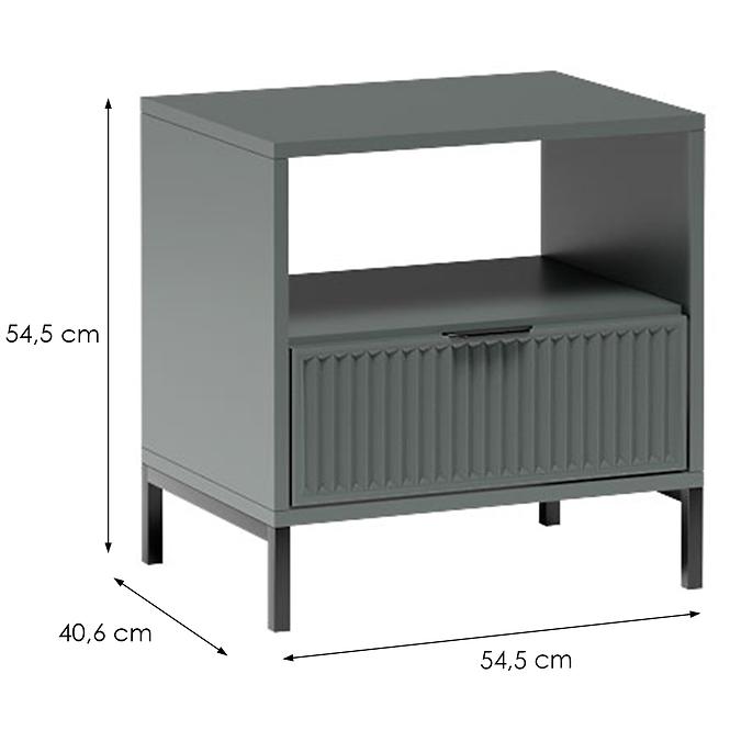 36JS+SYS LINK A STYLES LS7 NOČNÍ STOLEK STONE GREEN