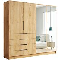 Schrank Bogota 200 Craft Gold+Griff Schwarz
