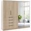 Schrank Bogota 200 Sonoma+Griff Schwarz