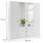 Schrank Porto 200 Weiß+1 Vordere Weiß Ryfel+Griff Gold,2