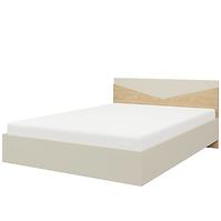 Bett 140 Aston 9 Graubeige/Geölte Eiche