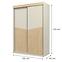 Schrank  150 Aston 2 Graubeige/Geölte Eiche,2