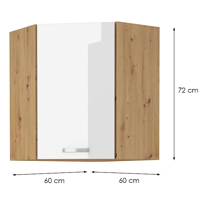 Küchenzeile ARTISAN WEISS 60X60 GN-72 1F (45°)