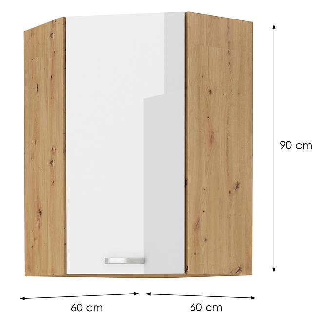 Küchenzeile ARTISAN WEISS 60X60 GN-90 1F (45°)