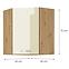 Küchenzeile ARTISAN CREME 60X60 GN-72 1F (45°),2