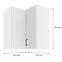 Küchenzeile STILO WEISS/WEISS 60X60 GN-72 2F (90°),2