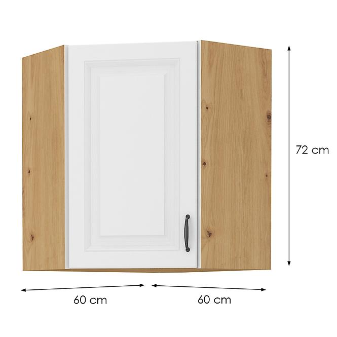 Küchenzeile STILO WEISS/ARTISAN 60X60 GN-72 1F (45°)