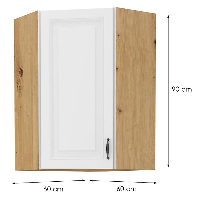 Küchenzeile STILO WEISS/ARTISAN 60X60 GN-90 1F (45°)