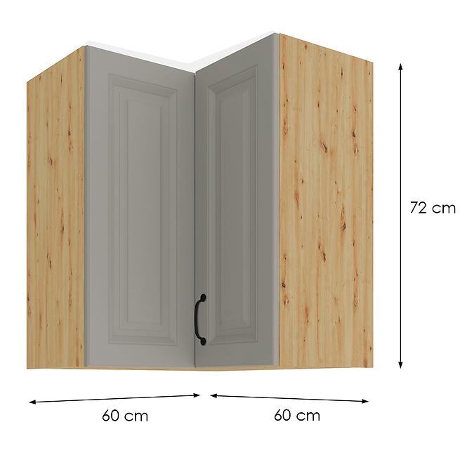 Küchenzeile STILO CLAYGREY/ARTISAN 60X60 GN-72 2F (90°)