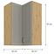 Küchenzeile STILO CLAYGREY/ARTISAN 60X60 GN-90 2F (90°),2