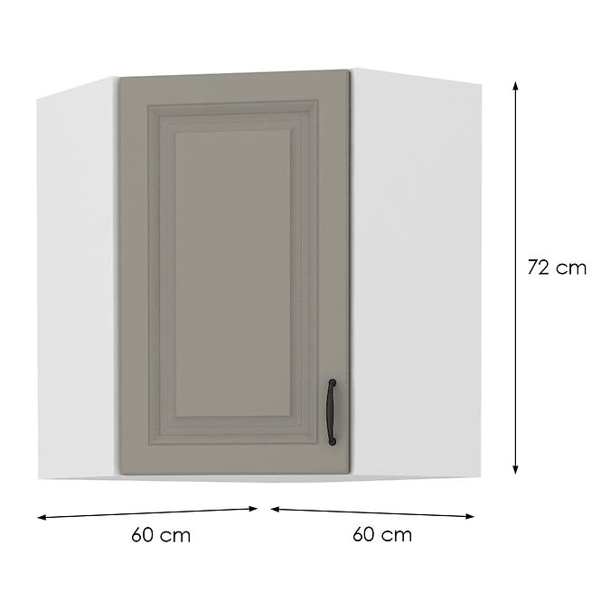 Küchenzeile STILO CLAYGREY/WEISS 60X60 GN-72 1F (45°)