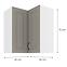 Küchenzeile STILO CLAYGREY/WEISS 60X60 GN-72 2F (90°),2