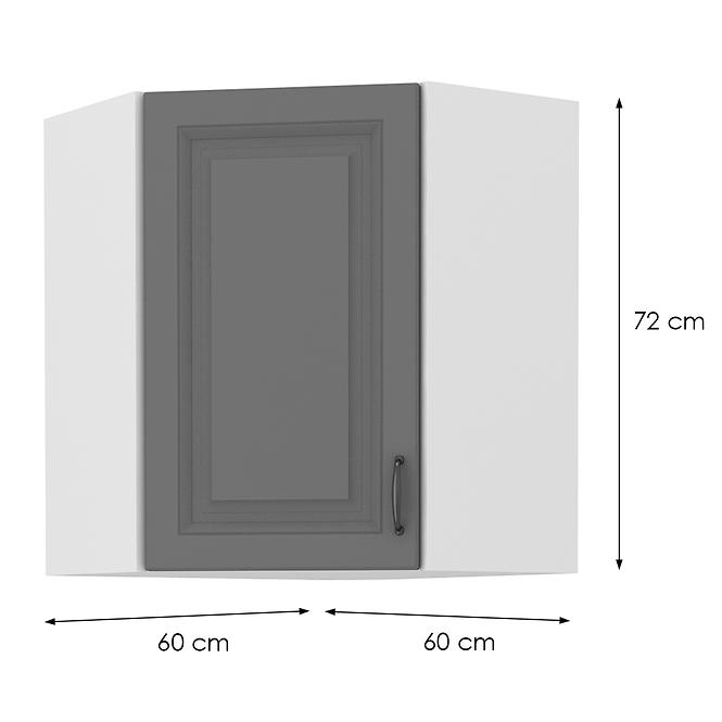 Küchenzeile STILO DUSTGREY/WEISS 60X60 GN-72 1F (45°)