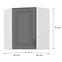 Küchenzeile STILO DUSTGREY/WEISS 60X60 GN-72 1F (45°),2