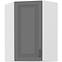 Küchenzeile STILO DUSTGREY/WEISS 60X60 GN-90 1F (45°)