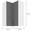 Küchenzeile STILO DUSTGREY/WEISS 60X60 GN-90 2F (90°),2