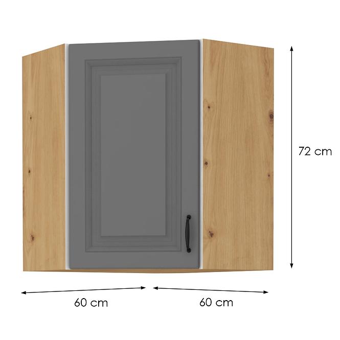 Küchenzeile STILO DUSTGREY/ARTISAN 60X60 GN-72 1F (45°)