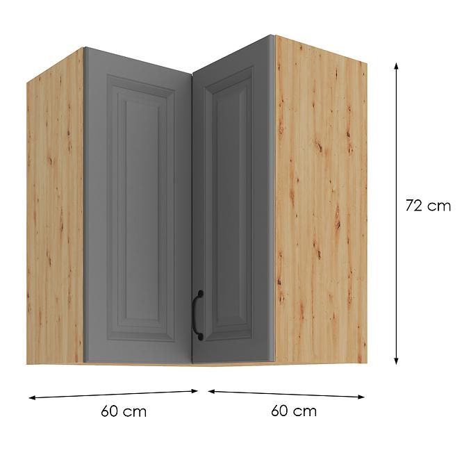 Küchenzeile STILO DUSTGREY/ARTISAN 60X60 GN-72 2F (90°)