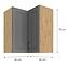 Küchenzeile STILO DUSTGREY/ARTISAN 60X60 GN-72 2F (90°),2