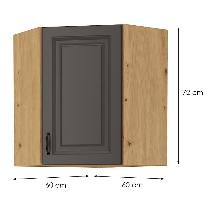 Küchenzeile STILO Graphit/ARTISAN 60X60 GN-72 1F (45°)