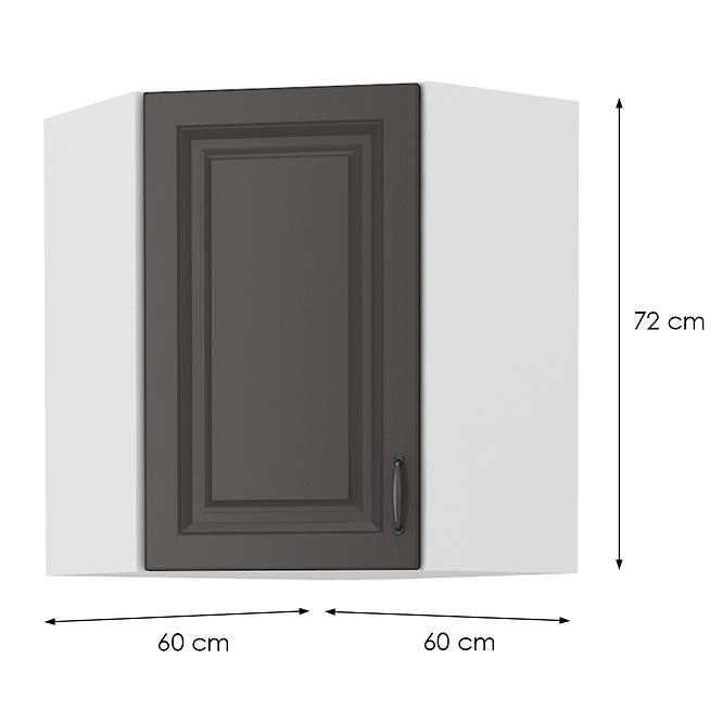 Küchenzeile STILO Graphit/WEISS 60X60 GN-72 1F (45°)