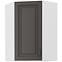 Küchenzeile STILO Graphit/WEISS 60X60 GN-90 1F (45°)