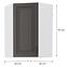Küchenzeile STILO Graphit/WEISS 60X60 GN-90 1F (45°),2