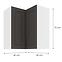 Küchenzeile STILO Graphit/WEISS 60X60 GN-72 2F (90°),2