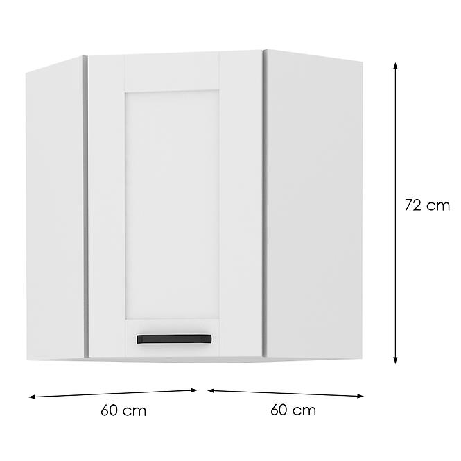 Küchenzeile LUNA WEISS/WEISS 60X60 GN-72 1F (45°)
