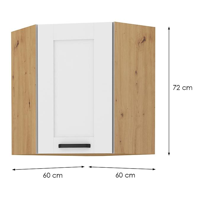 Küchenzeile LUNA WEISS/ARTISAN 60X60 GN-72 1F (45°)