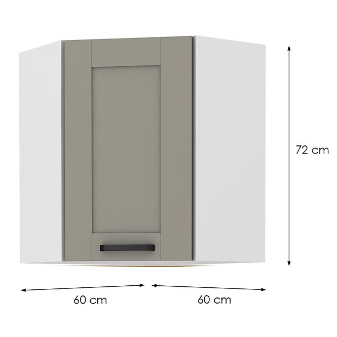 Küchenzeile LUNA CLAYGREY/WEISS 60X60 GN-72 1F (45°)