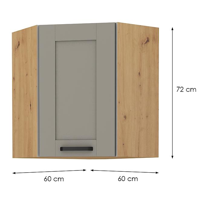 Küchenzeile LUNA CLAYGREY/ARTISAN 60X60 GN-72 1F (45°)