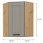 Küchenzeile LUNA CLAYGREY/ARTISAN 60X60 GN-90 1F (45°),2