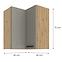 Küchenzeile LUNA CLAYGREY/ARTISAN 60X60 GN-72 2F (90°),2